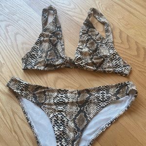 Snakeskin Revolve Superdown Bikini